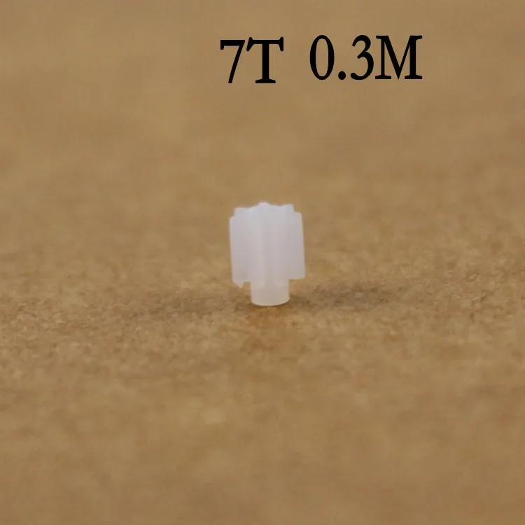 100pcs/200pcs/500pcs 7T 0.3M Teeth Diameter 2.6mm For 0.8mm Shaft Precision Gear R/C Mini Helicopter Spare Parts Accessories