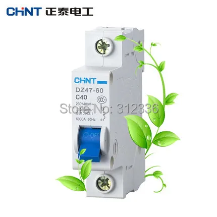 Free Shipping  DZ47-60 C40 1P 40A small air switch unipolar  circuit breaker Electric shock protection domestic C type