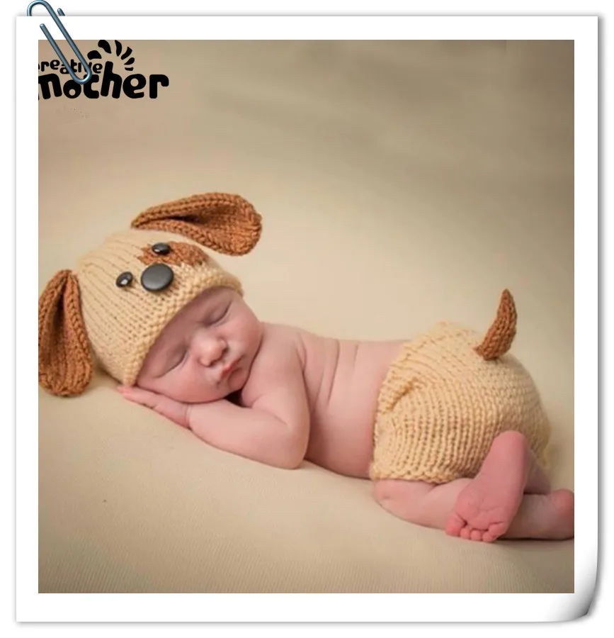 

Baby Boy Photography Props Studio Baby Photography Costume Cute Baby Knit Hat+Shorts Set Newborn Photo Props Babies Accessories