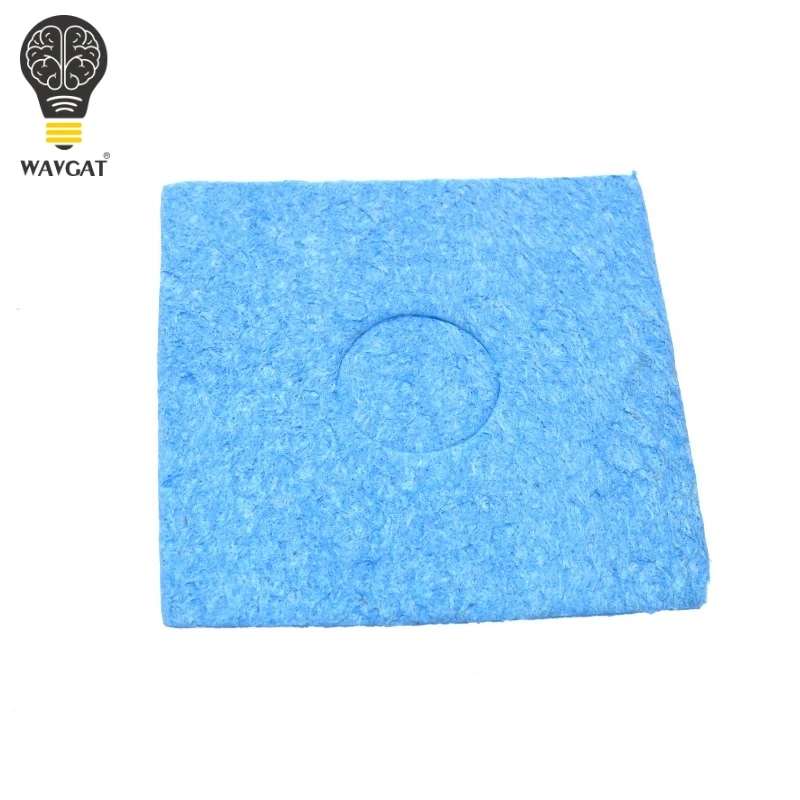 10 pcs 6*6CM Blue High Temperature Resistant Heatstable Soldering Iron Solder Tip Welding Cleaning Sponge Remove Tin