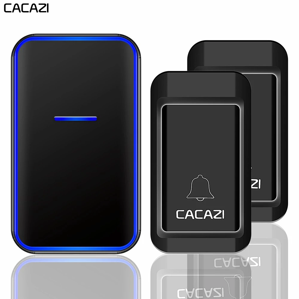 

CACAZI Wireless Self powered Doorbell 1 2 Button 1 2 3 Receiver US EU UK AU Plug Home No Battery Required Door Ring Bell Chime