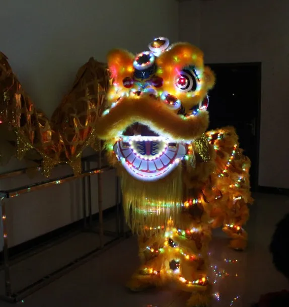 LED Light Lion Dance Equipment Wushu Lion Dancing Costume Lion dance Chinese festival business evening cosplay costumes