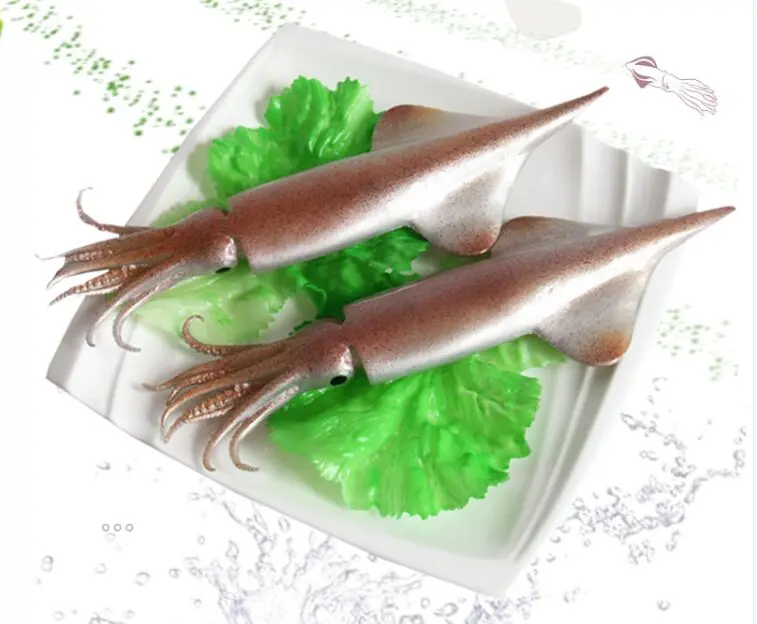 Simulation big squid props food dish model cuttlefish squid squid pen tube fish food barbecue seafood ingredients