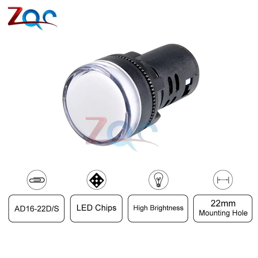 AD16-22DS Panel Mount Flash LED Alarm Indicator Light Pilot Signal Lamp Flash Buzzer AC 220V 380V 22mm