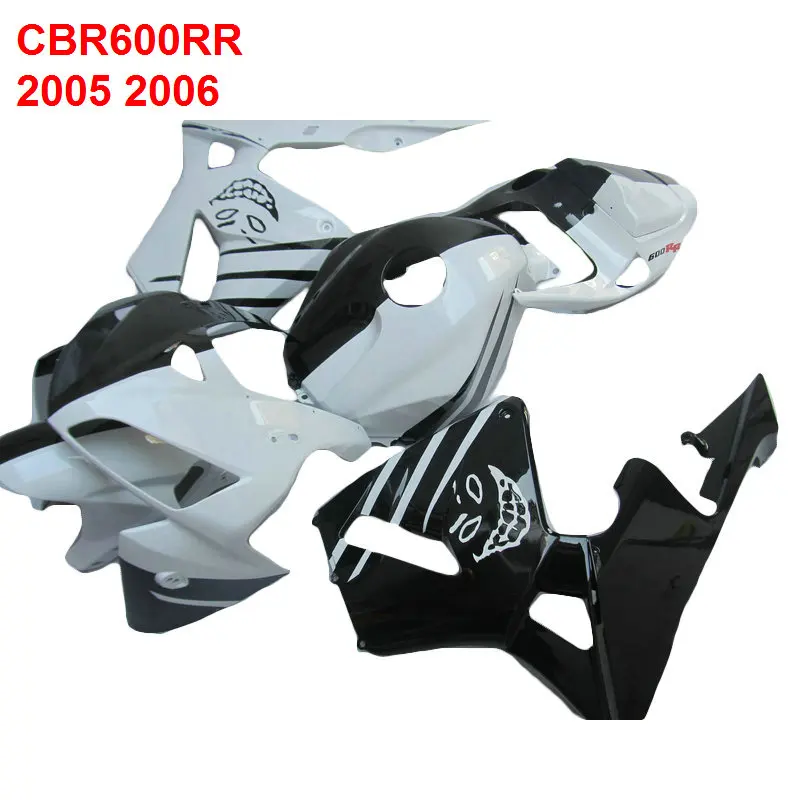 

Fairings For HONDA CBR600RR 05 06 2005 * 2006 ( White & black ) injection molding Molded fairing kit /NO.02