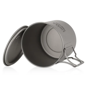 Ultralve Titanium Sandpoint, Außenwasserglas, Picknickgeschirr mit Klappkabel, 300 ml, 350 ml, 550 ml, 650 ml 6 Hauptverkäufe Titan -Sandpapier - №1