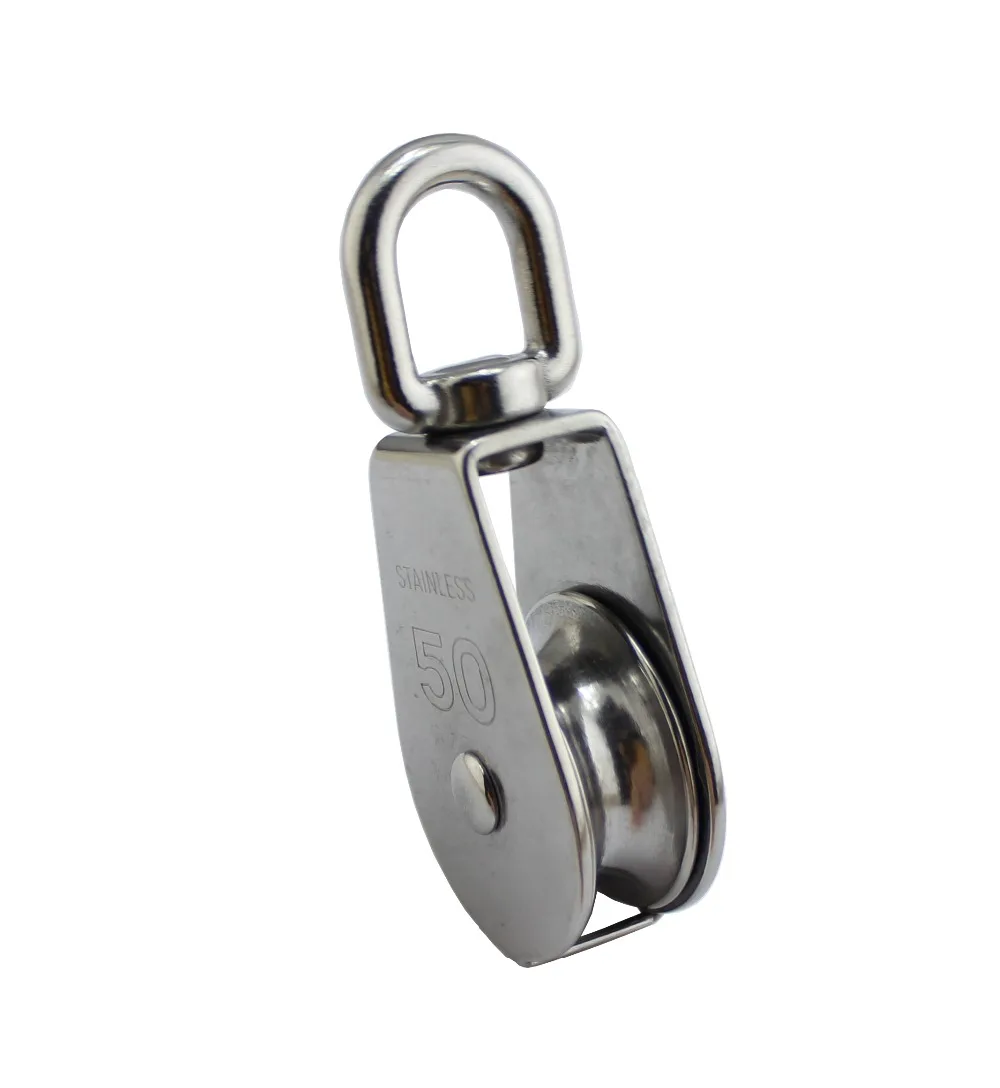 Hohe Qualität Edelstahl Heavy Duty Stahl Einzelnen Rad Swivel Hebe Seil Flaschenzug