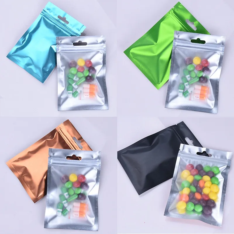 1000Pcs/Lot Color Aluminum Foil Ziplock Bag Mask Self-Styled Bag Powder Tea Bag Cosmetic Packaging