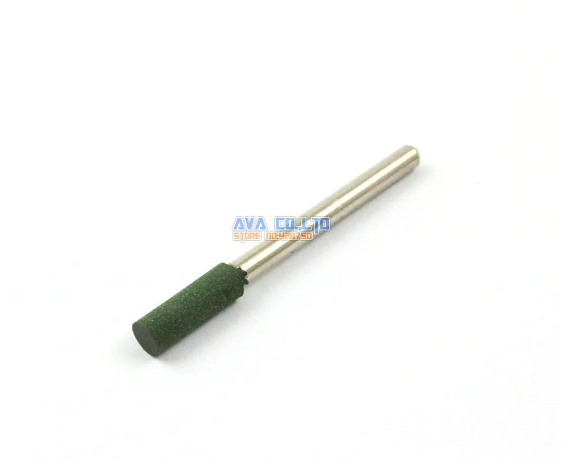 30 Pieces 4x12mm Green Barrel Mounted Rubber Polishing Point Grinding Bit 3mm Shank