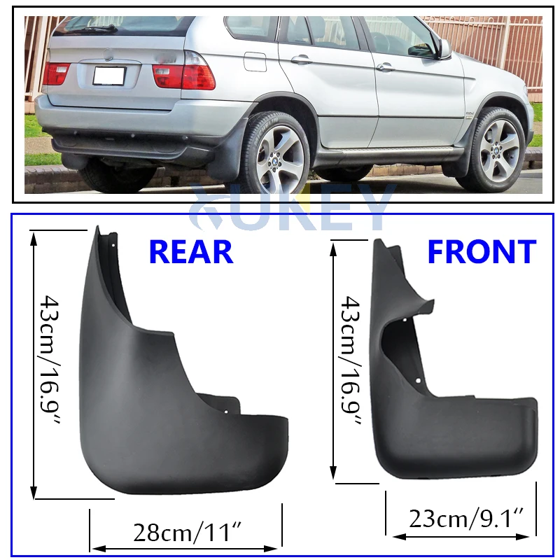 Car Mudflaps For BMW X5 E53 2000 - 2006 Mud Flaps Splash Guards Mudguards Mud Flap Front Rear Fender 2001 2002 2003 2004 2005