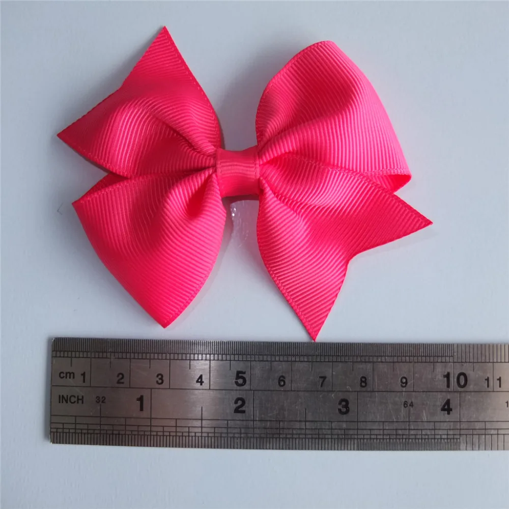 40 pcs 3.5 inches boutique hair bow Hair clips Kids Girls Hairgrips Grosgrain hair bow clips supply Wholesale HAIR ACCESSORIES