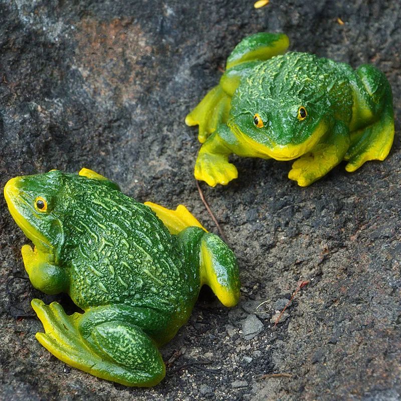 Resin Frog Animal Figurines Garden Ornaments Outdoor Miniature Figurinies Welcome Art Yard Home Decor