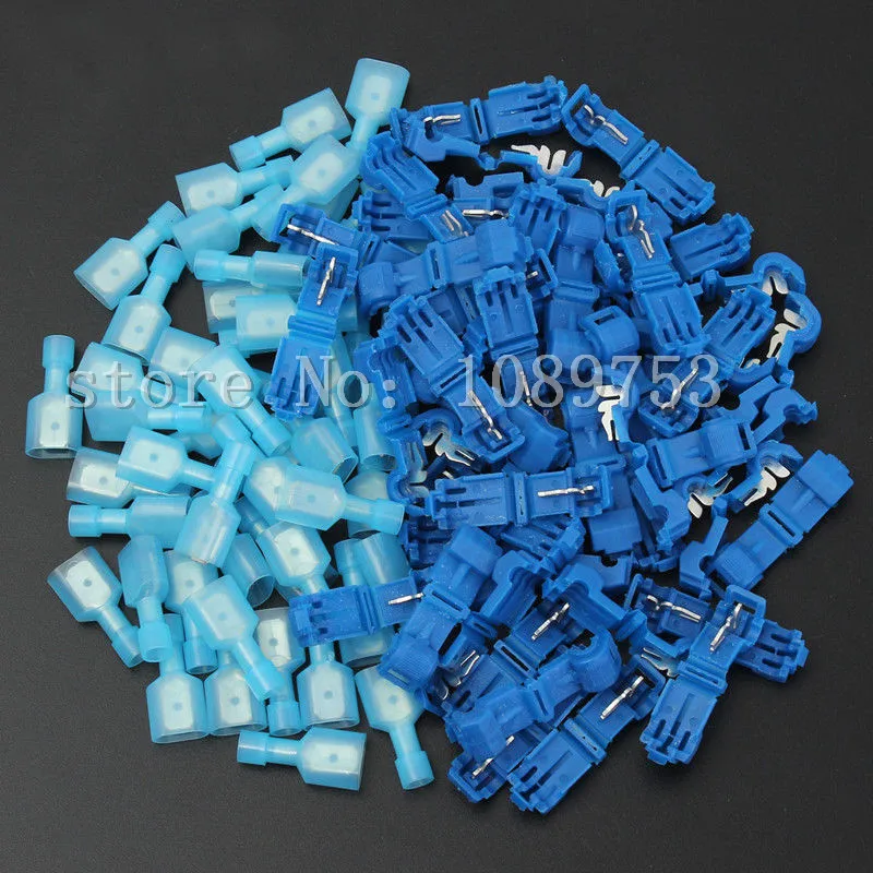 

40PCS T-Tap/Male Insulated 1.0-2.5mm2 Wire Terminal Connectors Combo 18-14 AWG