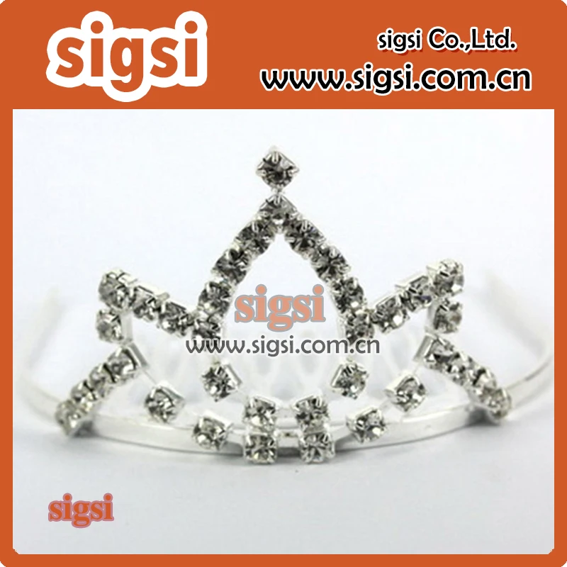 

Personalized fashion crown accessories shape rhinestone comb for any occassion