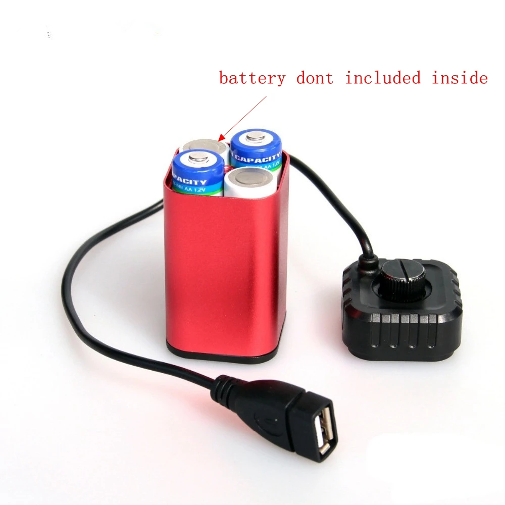 5V 4X AA Battery Waterproof Portable USB Charger Holder Power Pack Case Box Aluminum Alloy Storage Power Bank Without Battery