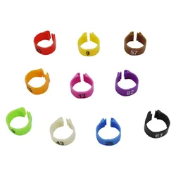 NO.1-100 Digital mark ring 10 Colors 12mm/14mm Bird clip ring Pigeon Training tools Bird harness Parrot feeding supplies