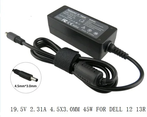 

19.5V 2.31A 4.5X3.0MM 45W For DELL XPS 12 13 13R 13Z 14 13-L321X 13-6928SLV 13-4040SLV AC laptop Power adapter charger