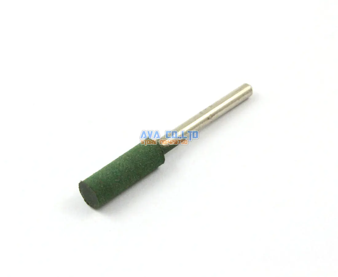 30 Pieces 5x16mm Green Barrel Mounted Rubber Polishing Point Grinding Bit 3mm Shank