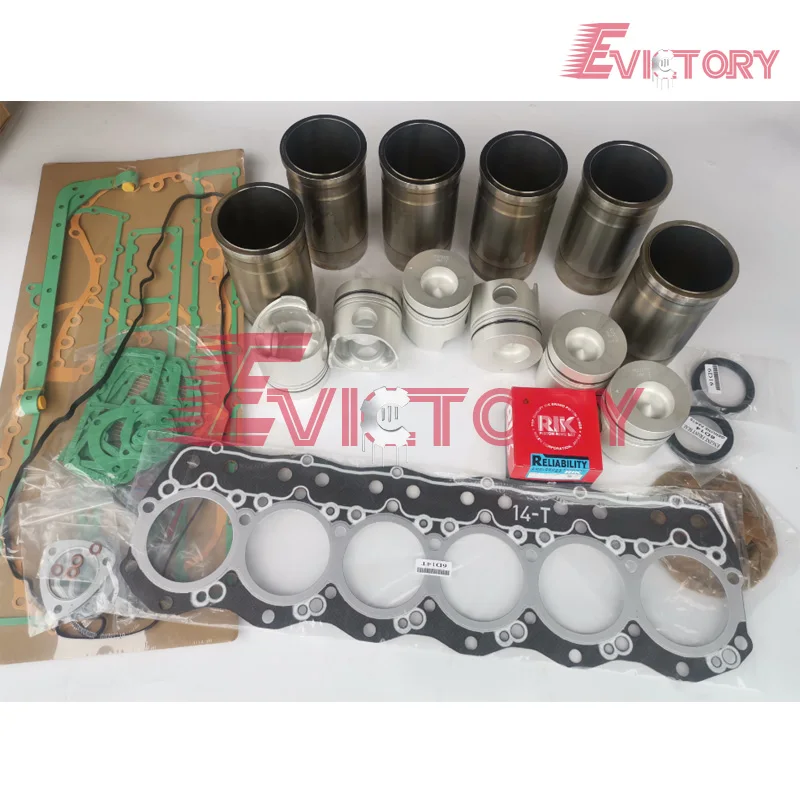 

Fit for Fuso truck 6D14 6D14T piston + piston ring cylinder liner +full gasket kit