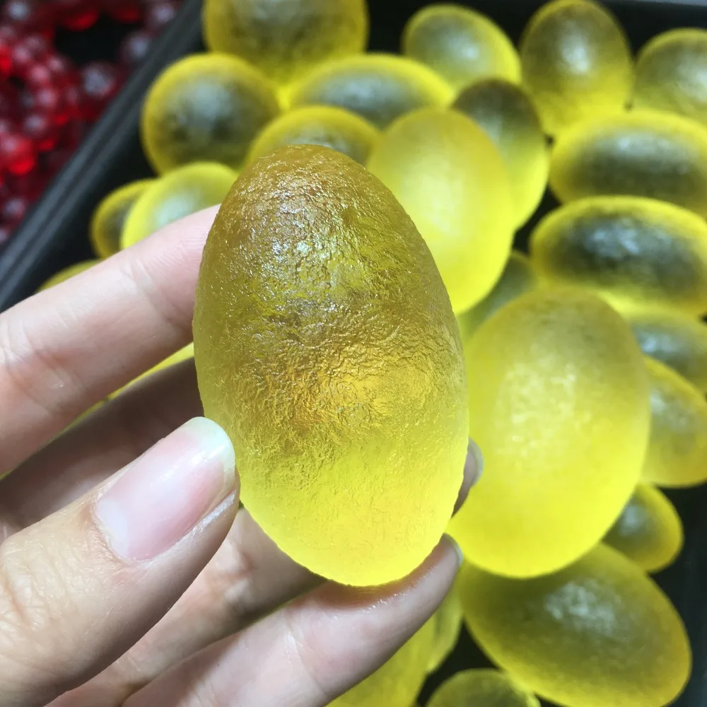 38-42 جرام من الأحجار الكريمة الصفراء مولدافيت النيزك فئة تأثير البيض التشيكية