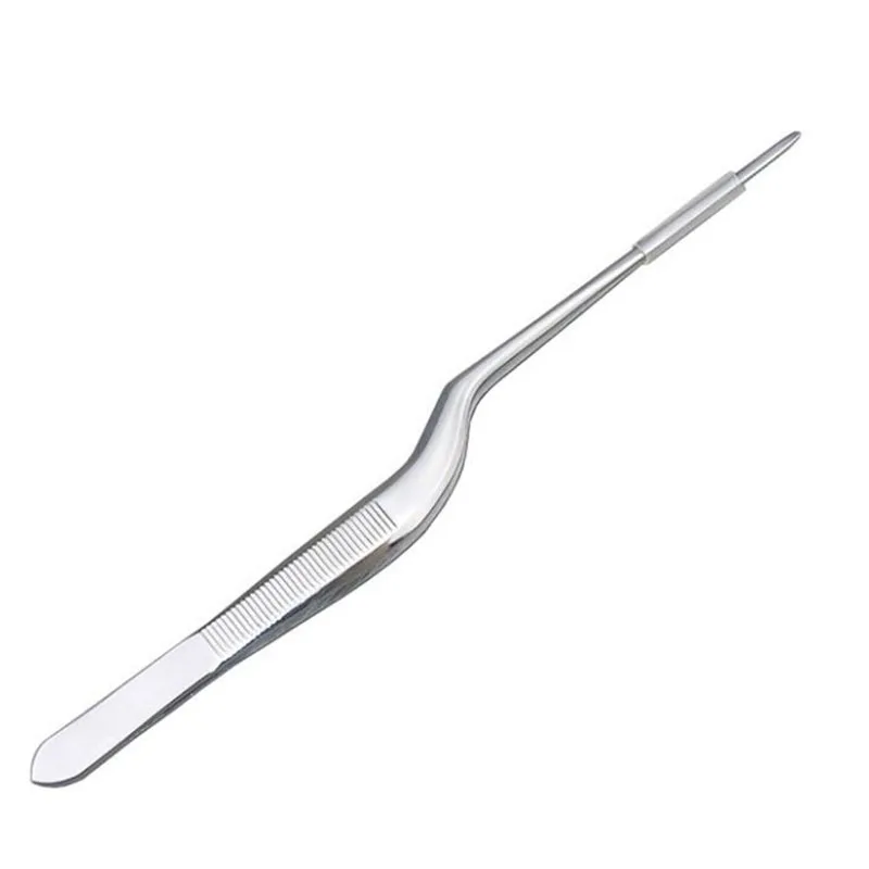 1 pcs Steel Curved Tweezers Ear Nose Sore Throat Smooth Ear Forceps Ear Care Wholesale