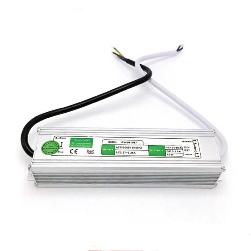 

Led Driver Power Transformer Adapter AC110-220a DC12V 10 W-300 W Waterproof Outdoor Electronic IP67 led strip lamp