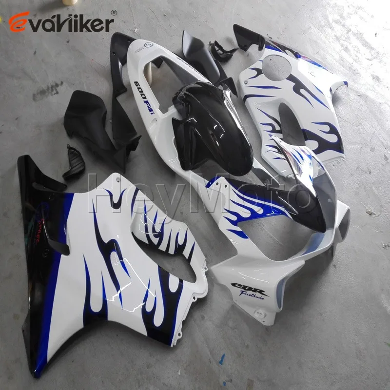 ABS fairing for CBR600 F4i 2001 2002 2003 blue flames CBR 600 F4i 01 02 03 motorcycle panels Injection mold