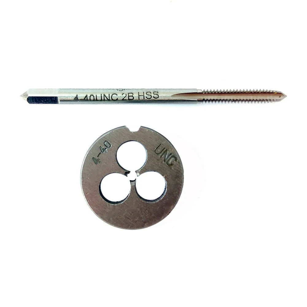 1 Bộ 4-40 Vòi + 1 Cái Chết CNC Công Cụ Cắt Phép Đồng Phôi Khoan Dạng HSS