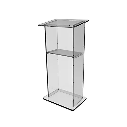 

Fixture Displays Clear Acrylic Lucite Podium Pulpit Lectern 46" Tall plexiglass