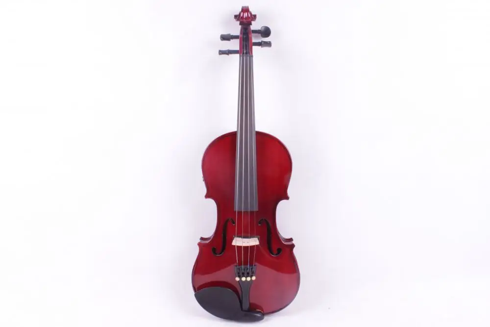 4-String 4/4 New Electric Acoustic Violin dark red  color   #1-2541#