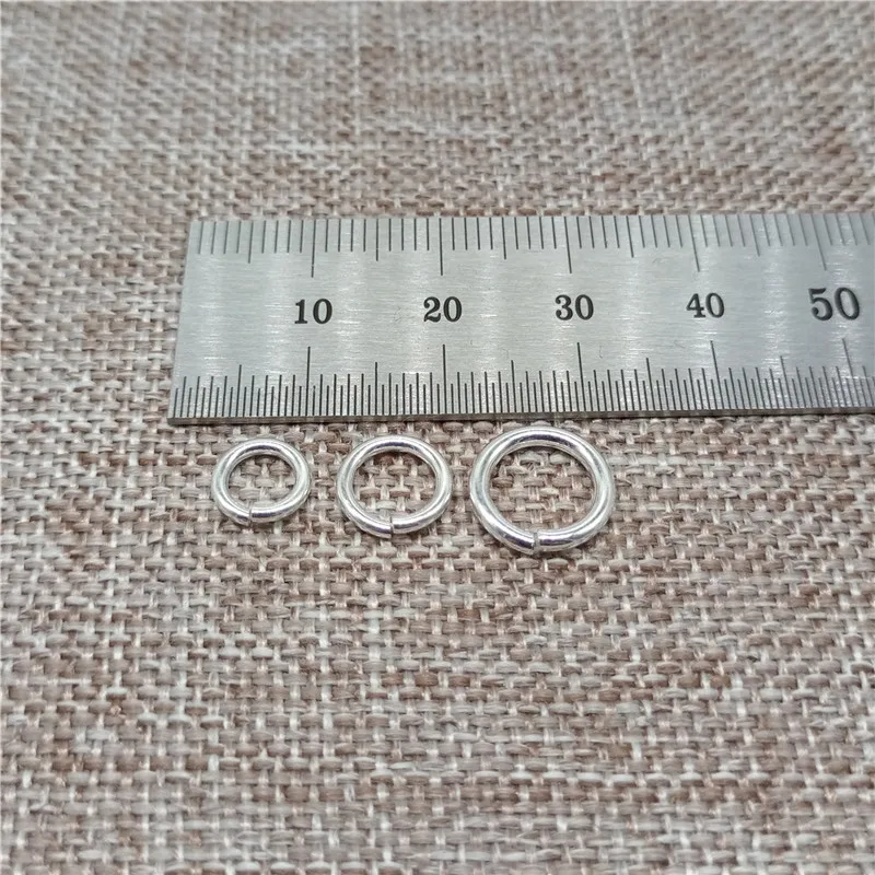 Sterling Silver Open Jump Rings 7mm 8mm 10mm Thickness 1.2mm 1.5mm