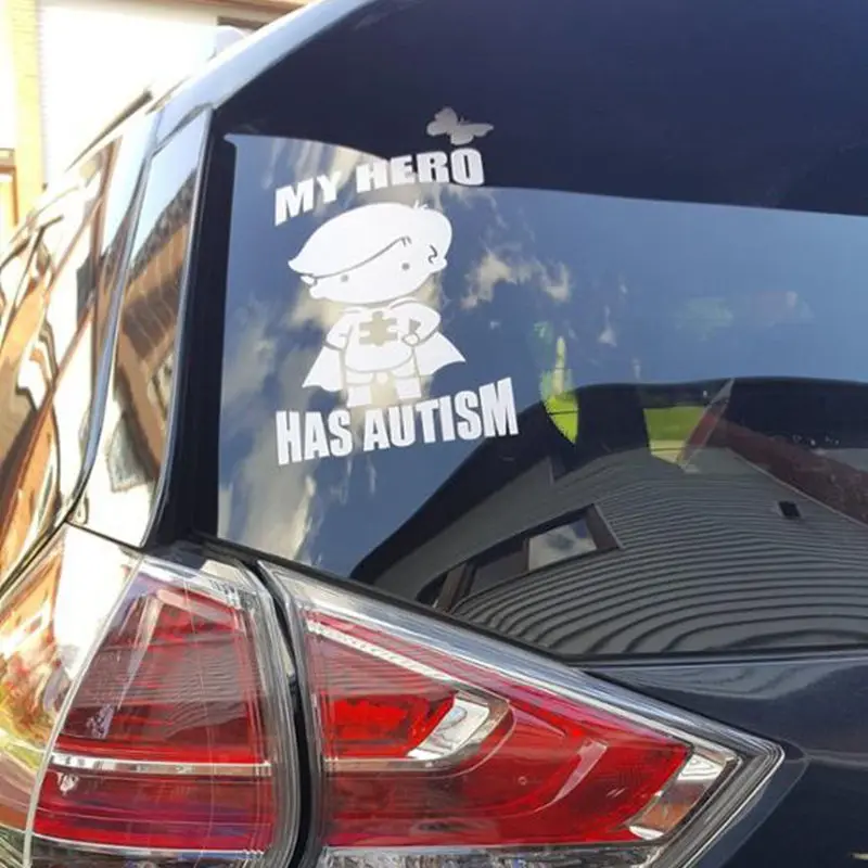 MY HERO HAS AUTISM Vinyl Decal Sticker For Car Truck Laptop Decorative Autism Awareness Decals