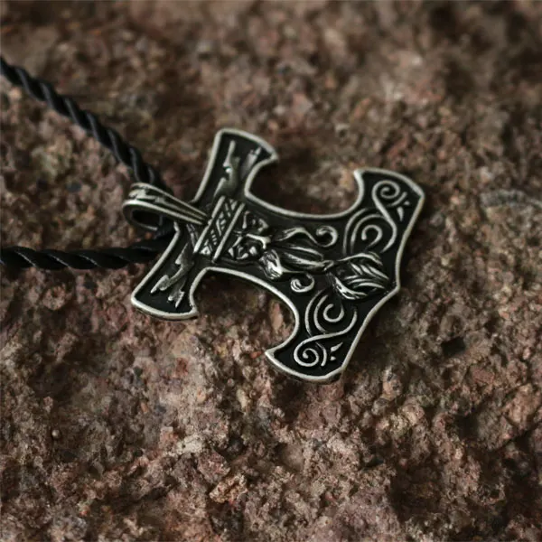 

20pcs wholesale slavic god pendant norse Thors Hammer Norse Amulet Cord Necklace viking pendant necklace men jewelry