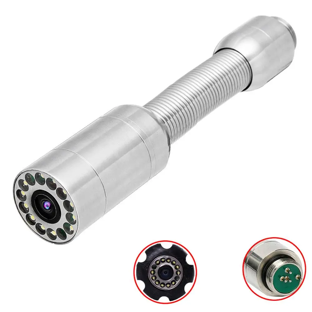 

Factory Wholesale Diameter 23mm Stainless Steel Camera Head Spare Parts for Pushrod Pipeline Inspection System