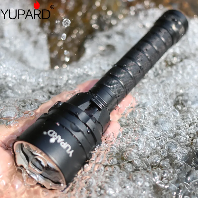 high power 5*L2 waterproof diving flashlight scuba dive 200m underwater tactical fill light Torch T6 LED lantern yellow light