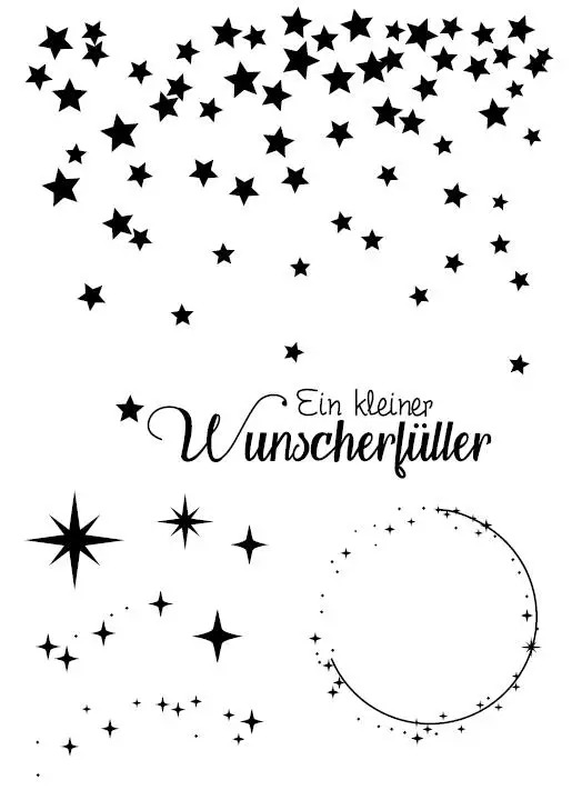 Star Background Transparent Silicone Stamp Seal For DIY Scrapbooking Photo Album Decorative Clear Stamps A559