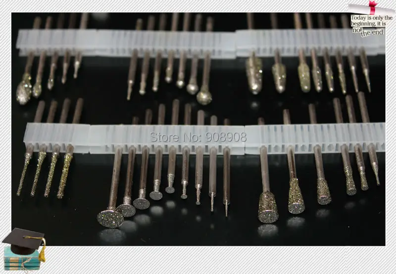 102 Cái Dremel Micromotor Cầm Tay Foredom Dụng Cụ Kim Cương Khắc Mài Và Đánh Bóng Tập Burrs Đá Khuôn Mẫu Trang Sức Đá Quý