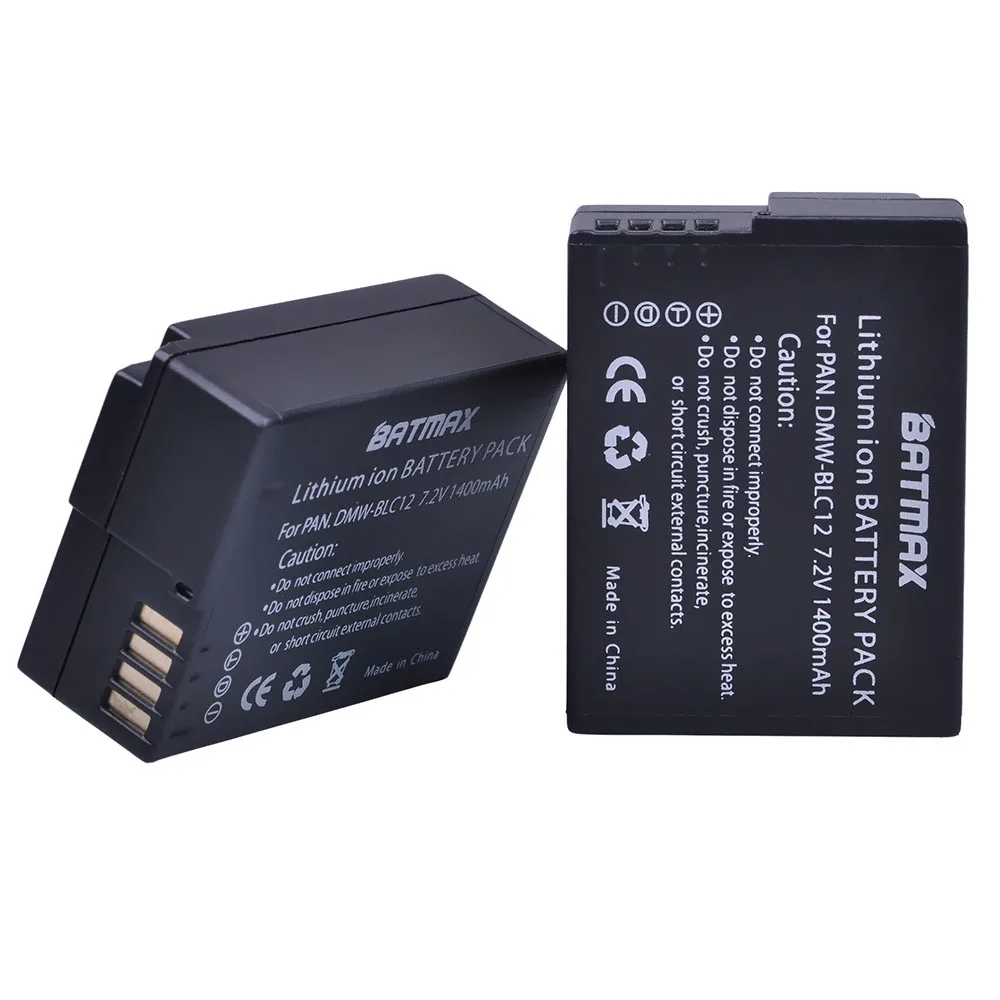 Batmax 1pc 1400mAh DMW-BLC12 DMW BLC12 bateria dla Panasonic DMW-BLC12E DMW-BLC12PP FZ200 FZ1000 DMC-G5 DMC-G6 GH2 V-LUX4 G5 G6