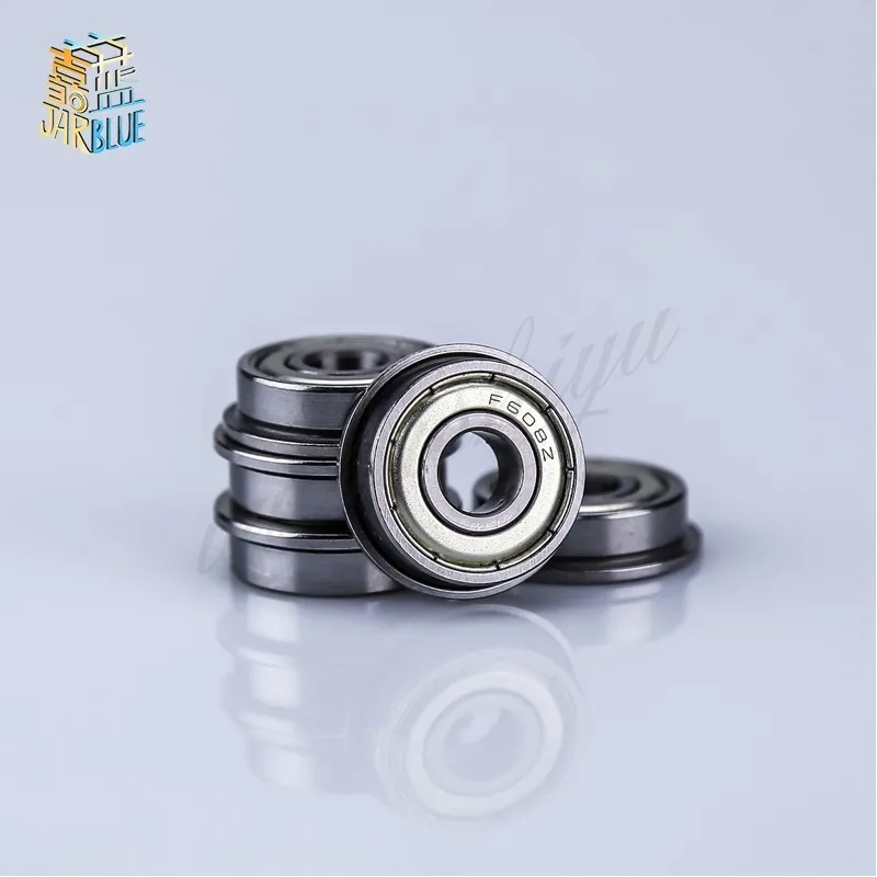 10pcs F608 Free Shipping ZZ 8x22x7mm Flange Bearing Deep Groove Ball Radial Ball Bearing Brand New