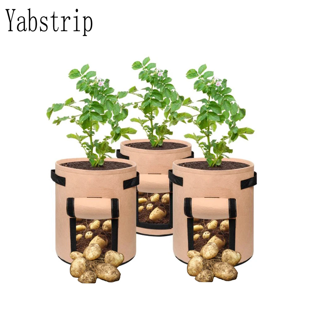 

Plant Grow Bag DIY Potato Grow Planter Tomato Vegetable Planting Container Bag Garden Pot vertical jardin Garden Supplies