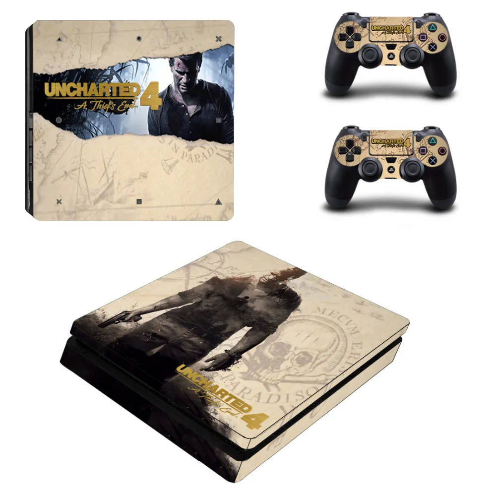 Uncharted 4 A Thief's End Decal PS4 Slim Skin Sticker For Sony PlayStation 4 Console and Controllers PS4 Slim Skin Sticker Vinyl