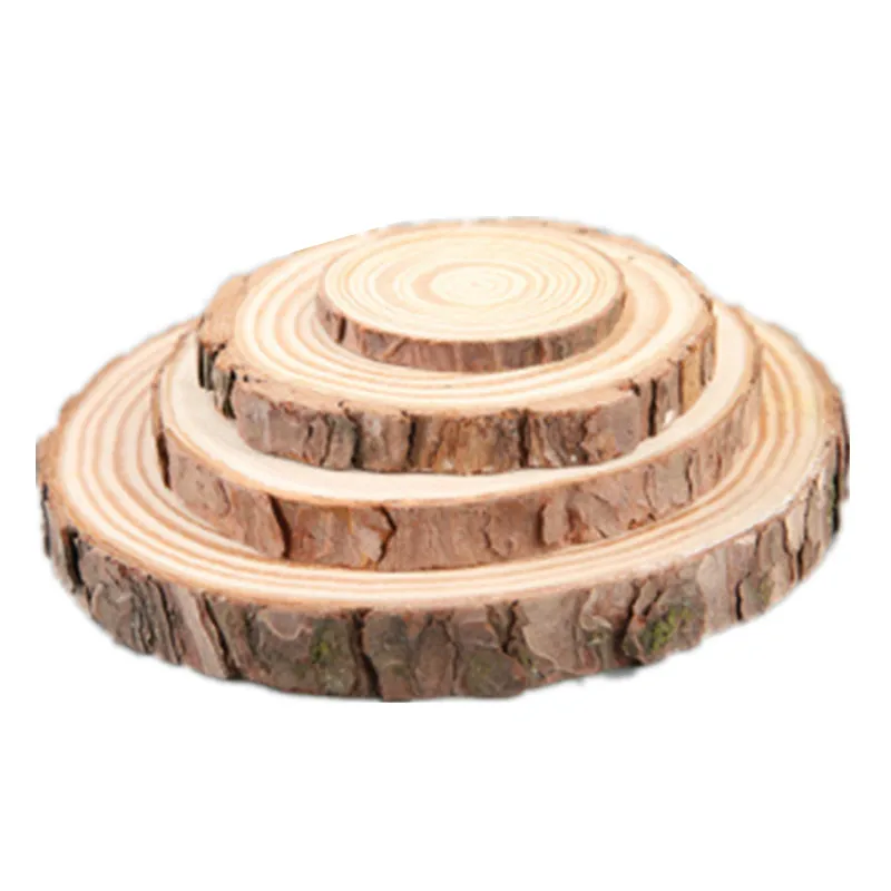 Hot sell 5 sizes Natural Round Wooden Slice Cup Mat Coaster Tea Coffee Mug Drinks Holder for DIY Tableware Decor Durable 5BB5591