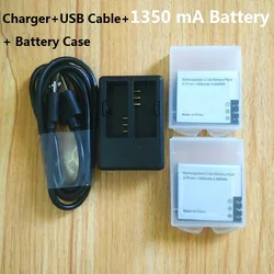 Original 1350mAh Battery With Charger Dual Charger For C30R SJCAM SJ4000/Air/Wifi/SJ5000X EKEN H9R H6S Action Camera