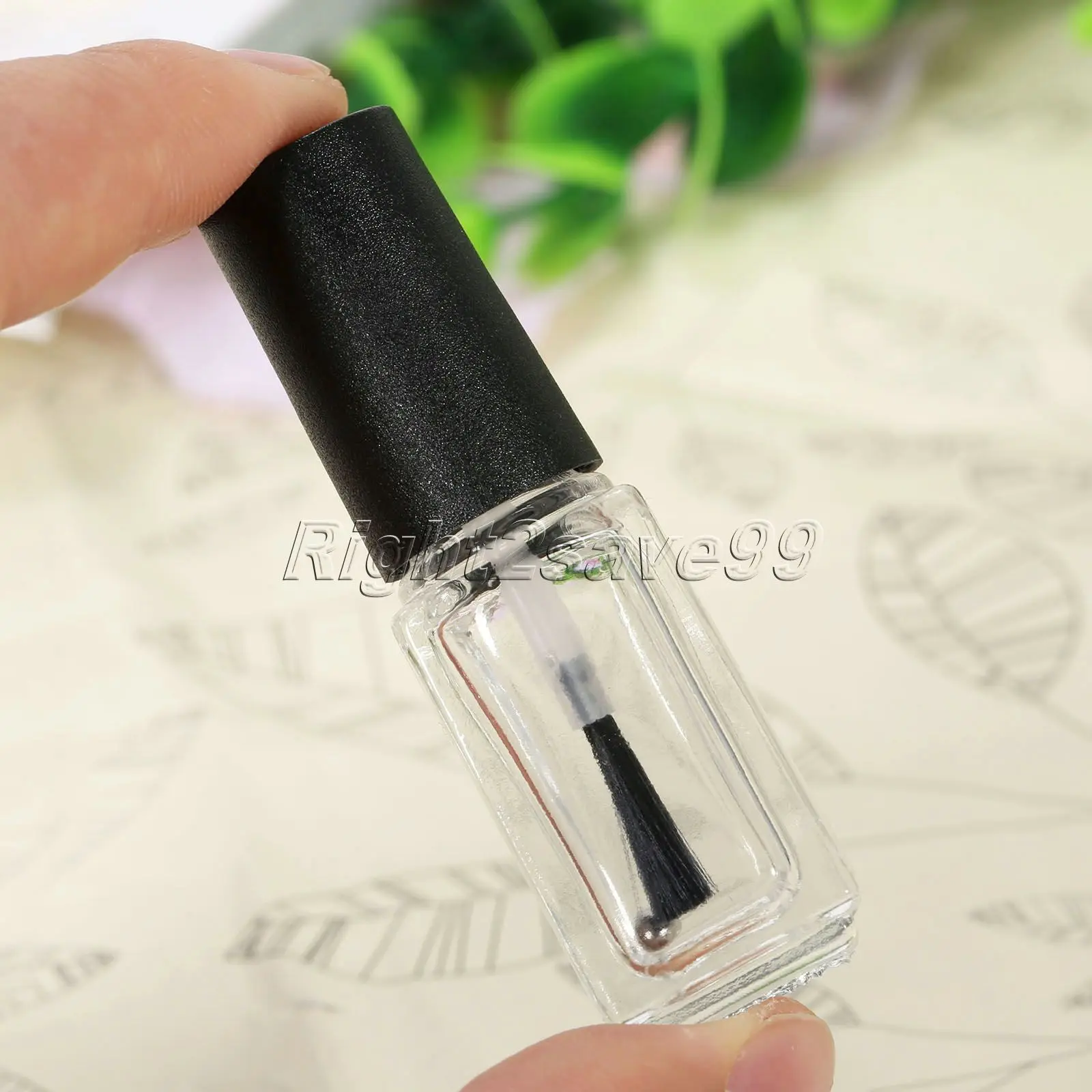 5 cái/lốc 5 ml Kính Cường Lực Trong Suốt Sơn Móng Tay Chai Rỗng Với MỘT Nắp Bàn Chải Trống Hộp Đựng mỹ phẩm Móng Chai Thủy Tinh với Bàn Chải