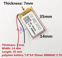 Najlepsza bateria marki 3.7 V bateria litowo-polimerowa 701435 701535 300 mAH rejestrator dźwięku bezprzewodowa mysz długopis z funkcją nagrywania