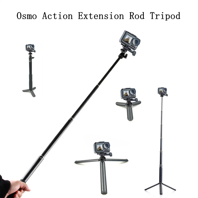 Tripod Selfie Stick Extension Rod Aluminum Alloy Stent 1/4 Screw Fixed Base Mount Adapter Holder For DJI OSMO Action Accessories