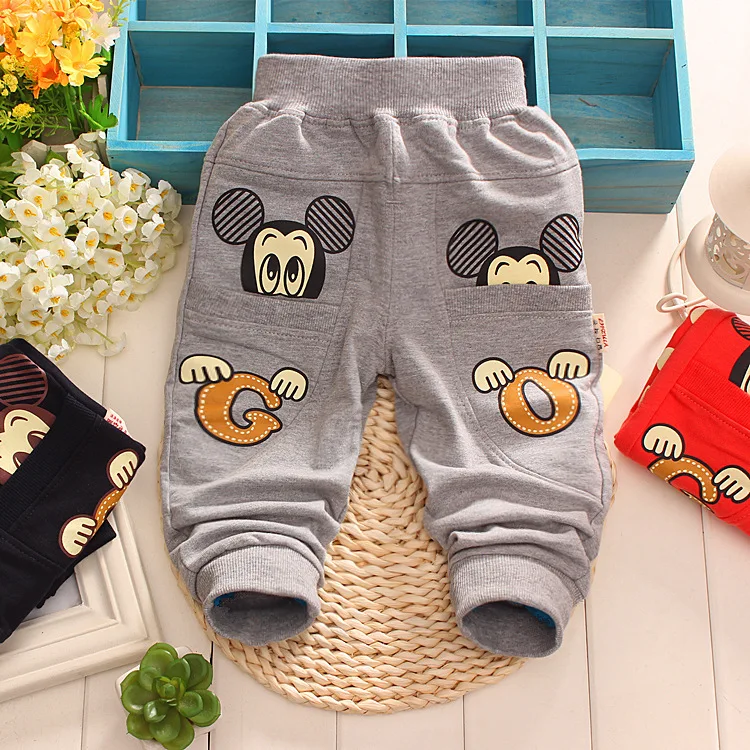 2015 New autumn cotton Cartoon cute kids pants Boys Girls casual pants sports trousers harem pants 0-3 year baby pants