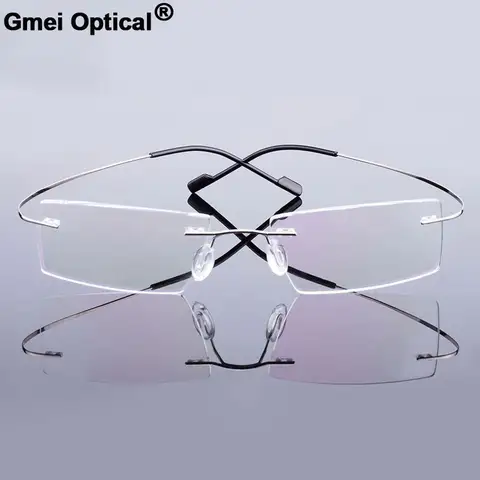 Fashion Rimless Memory Alloy Glasses Frame Gmei Optical