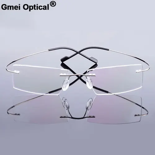 Nueva Llegada 9 colores sin montura de Aleación de memoria anteojos recetados ultraligero