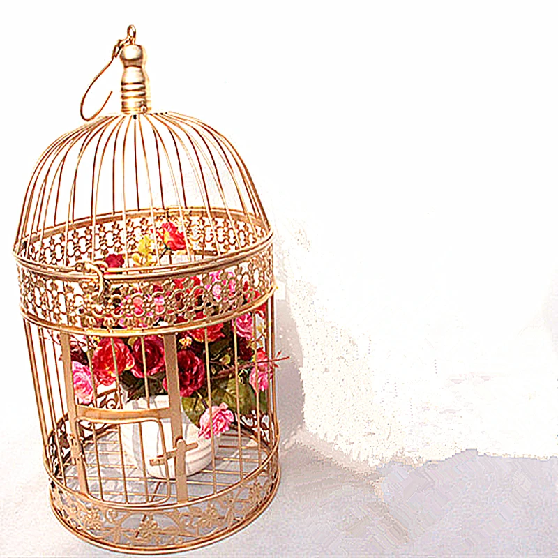 European Iron Bird Cage Wedding Decoration Flower Cage Ornaments Props Bird Cage Flower Rack Birdcage